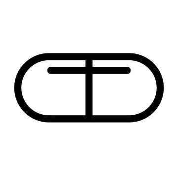 Capsule icon template Stock Illustration