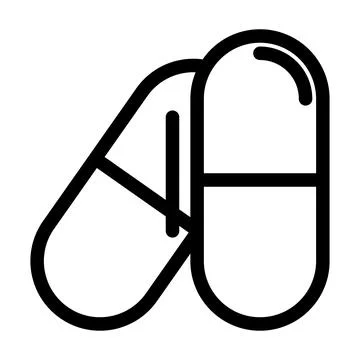 Capsule icon template Stock Illustration