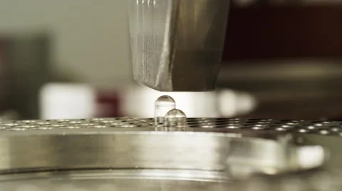 Capsule Leading Machine Placing Capsules Into Ring Stock Footage 50041793