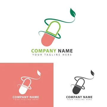 Capsule logo Stock Illustration