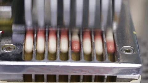 Capsule machine manufacturing. capsule making machine. automatic machine filling Stock Footage 280335158