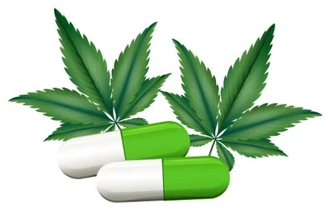 A capsule of marijuana Ilustración de archivo