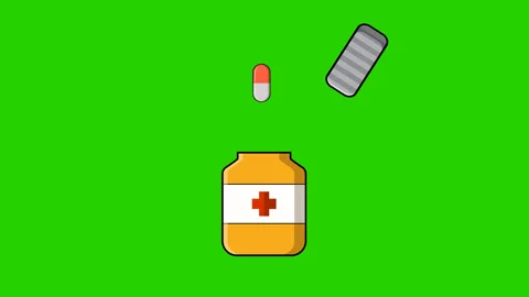 Capsule medicine animated Stock Footage 280772319