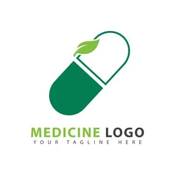 Capsule medicine logo Stock Illustration