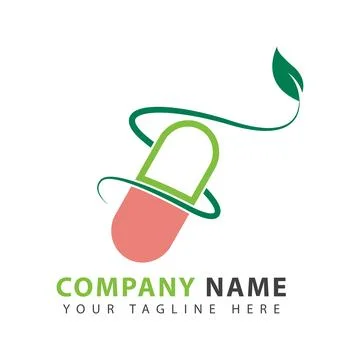 Capsule medicine logo Stock Illustration