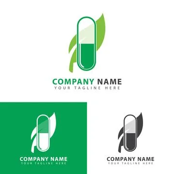 Capsule medicine logo Stock Illustration
