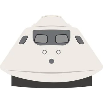 A capsule for moving astronauts. Vector illustration. Stock Illustration