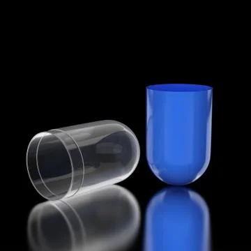 Capsule opened. Stock Illustration