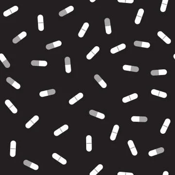 Capsule pattern. Seamless vector background Stock Illustration