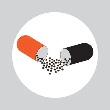 Capsule pill Stock Illustration