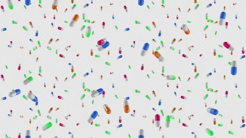 Capsule pill tablet LOOP TILE Falling wi... | Stock Video | Pond5