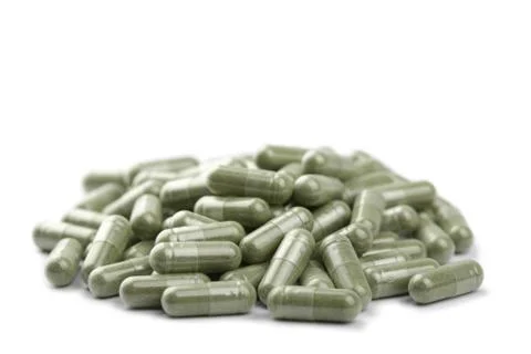 Capsule pills isolated Stock Photos