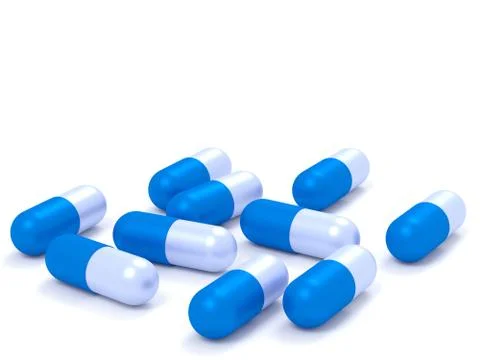 Capsule pills isolated on white Stock Illustration