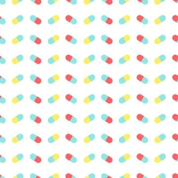 Capsule pills pattern Stock Illustration