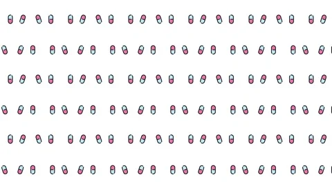 Capsule pills patterned motion graphics. Stock Footage 119512615