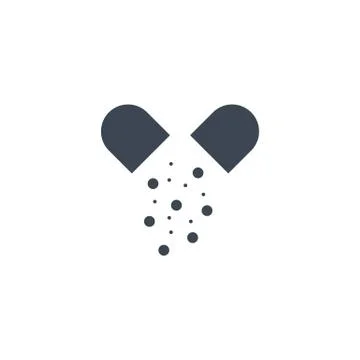 Capsule related vector glyph icon. Stock Illustration