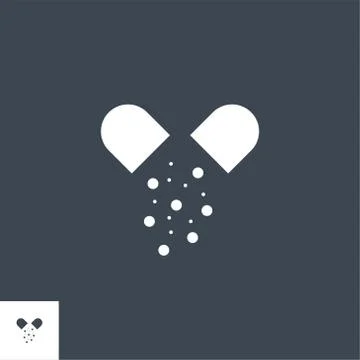 Capsule related vector glyph icon. Stock Illustration