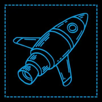 A capsule-shaped space rocke Stock Illustration