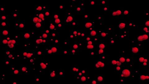 Capsule shot hitting and going through a red sphere that deforms and explodes Stock Footage 241859591
