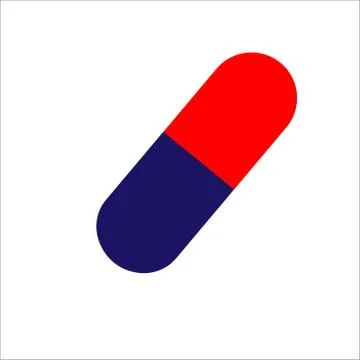 Capsule thin line vector icon on a white background. Vector illustration Stock Illustration