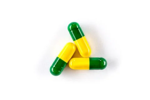 Capsule in Triangle Shape Warning Sign, drug Safety 스톡 사진