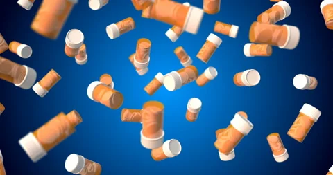 Capsule tube falling slow motion Video stock 236226954