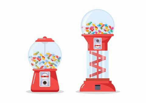 Capsule vending machines Stock Illustration