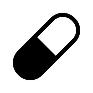 Capsule on white background. Icon Stock Illustration