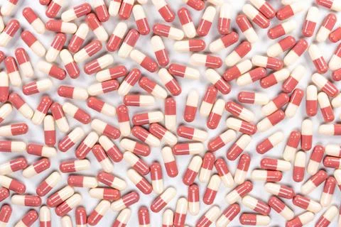 Capsule on white background. Stock Photos