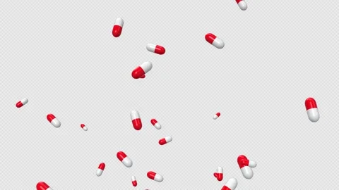 Capsules on Alpha Background Stock Footage 335242259