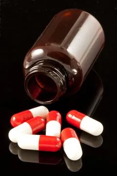 Capsules and Bottle Stock Photos