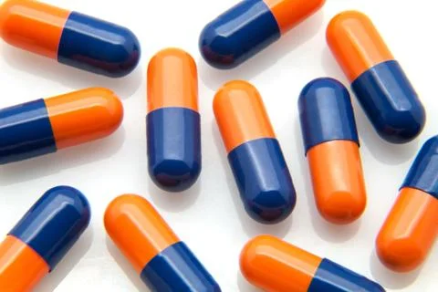 Capsules and tablets Stock Photos