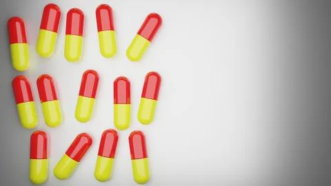 Capsules from up angle 库存插图