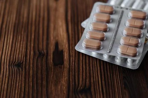 Capsules in a blister pack Stock Photos