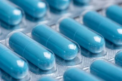 Capsules blister packaging Stock Photos