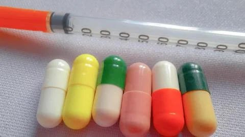 Capsules close-up Foto stock