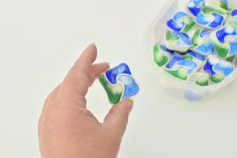 Capsules for the dishwasher Stock Photos