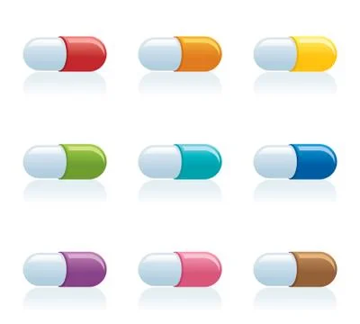 Capsules Stock Illustration