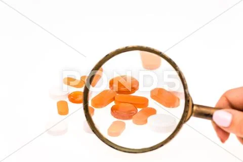 Capsules isolated on white background Stock Photos