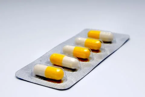 Capsules with a medicine Stock Photos
