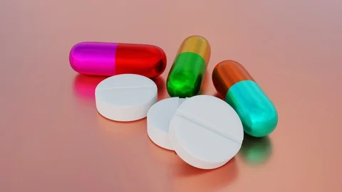 Capsules-Tablets Stock Footage 128201861