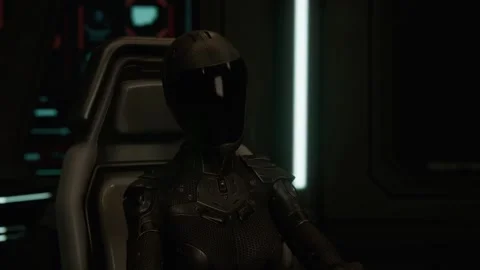 Captain and Crew in High Tech Conference Room Stock-Footage 280831371