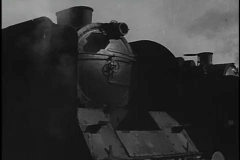 Captain Brown prepares and plan attack at the railway yard - 1943 Stock Footage 105752790