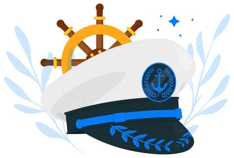 Captain Cap Concept Illustration Stock Illustration