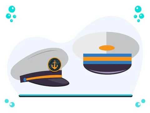 Captain Cap Concept Illustration Stock Illustration