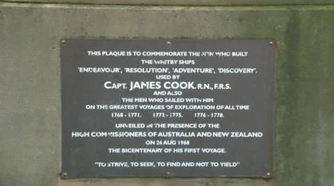 Captain Cook Statue Stock Footage 10763663