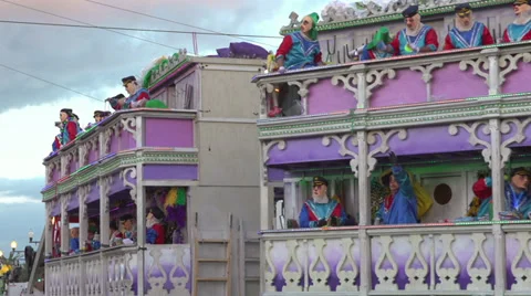 Captain Eddie's S.S. Endymion float in parade Stock Footage 37509129