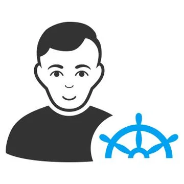 Captain Flat Icon Stock Illustration