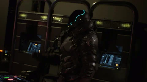 Captain gives orders from the bridge during the Battle of Star Wars 39 Stock Footage 167284207