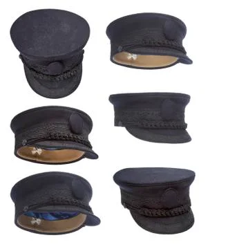 Captain hat collection Stock Photos